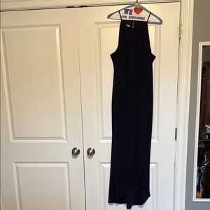 Navy Halter Maxi Dress - Elegant Evening Wear